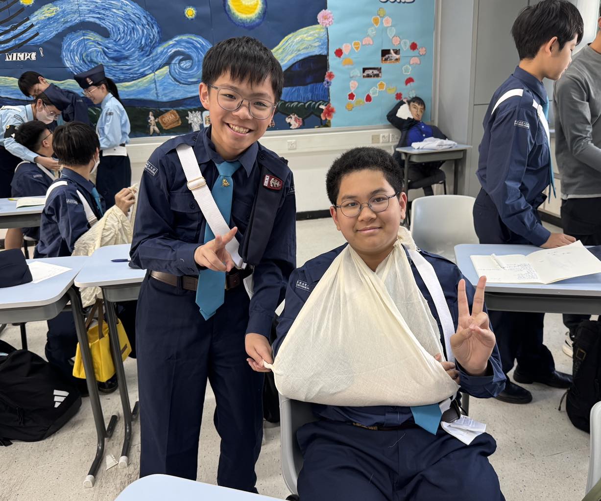 The Boys Brigade first aid learning activity